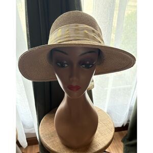 Kentucky Derby Straw Sun Bonnet/Hat